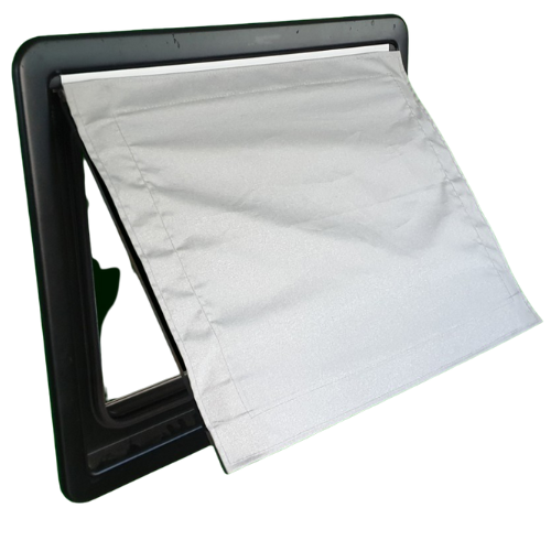 27 Fensterabdeckung Ansicht von außen - Farbe silber